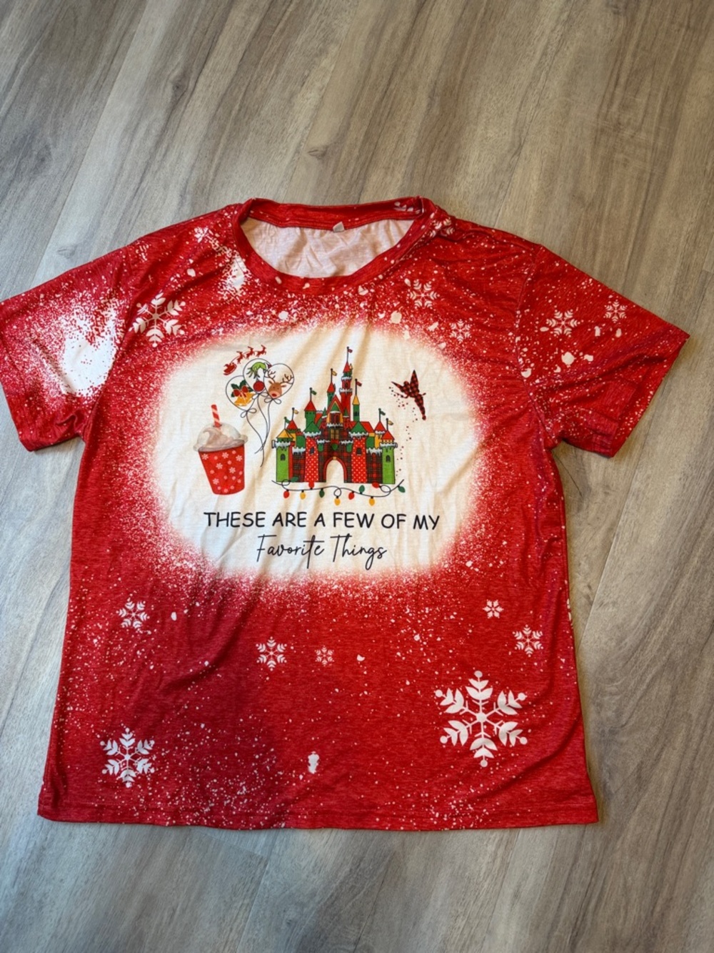 Red Holiday Castle Graphic Tee - These Are A Few Of My Favorite Things